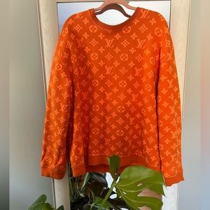 Louis Vuitton Orange Monogram Crewneck Sweater XXL
